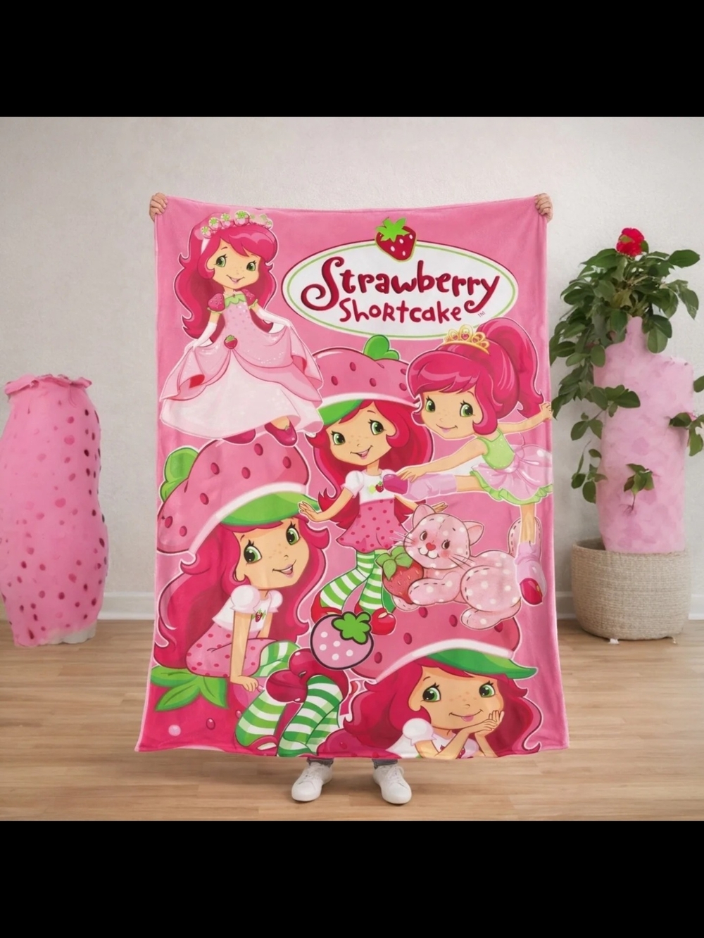 Pink Plush Throw Blanket